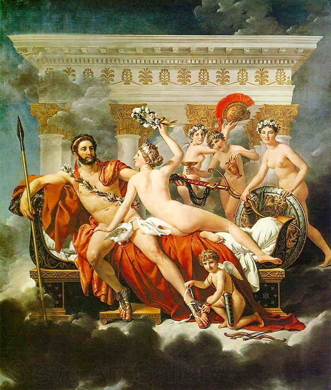 Jacques-Louis  David Mars Disarmed by Venus and the Three Graces